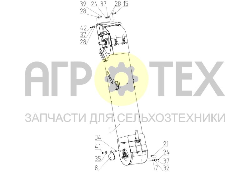 Чертеж Установка элеватора колосового (161.50.00.030)